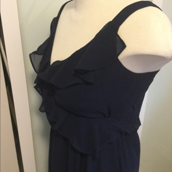 NWT Chaps by Ralph Lauren Navy Chiffon Midi Dress - Picture 5 of 5